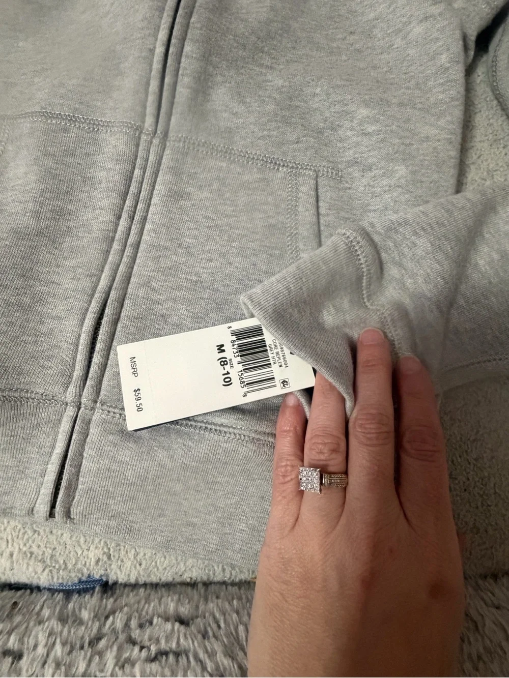 Polo by Ralph Lauren Light Gray Zip Hoodie with Blue Label and Matching Sweatpan
